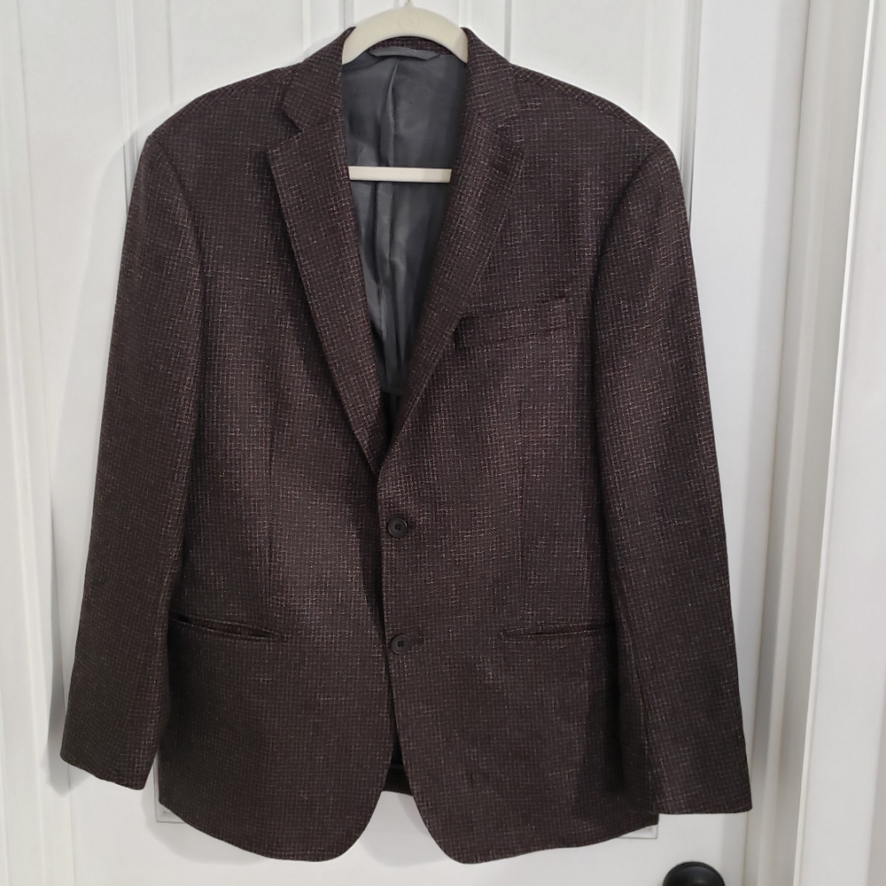 Michael Kors Men 100% Wool Blazer 42R Sport Coat Career Business Office Charcoal